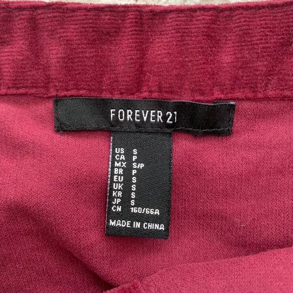 Red Corduroy Skirt - Picture 3 of 3